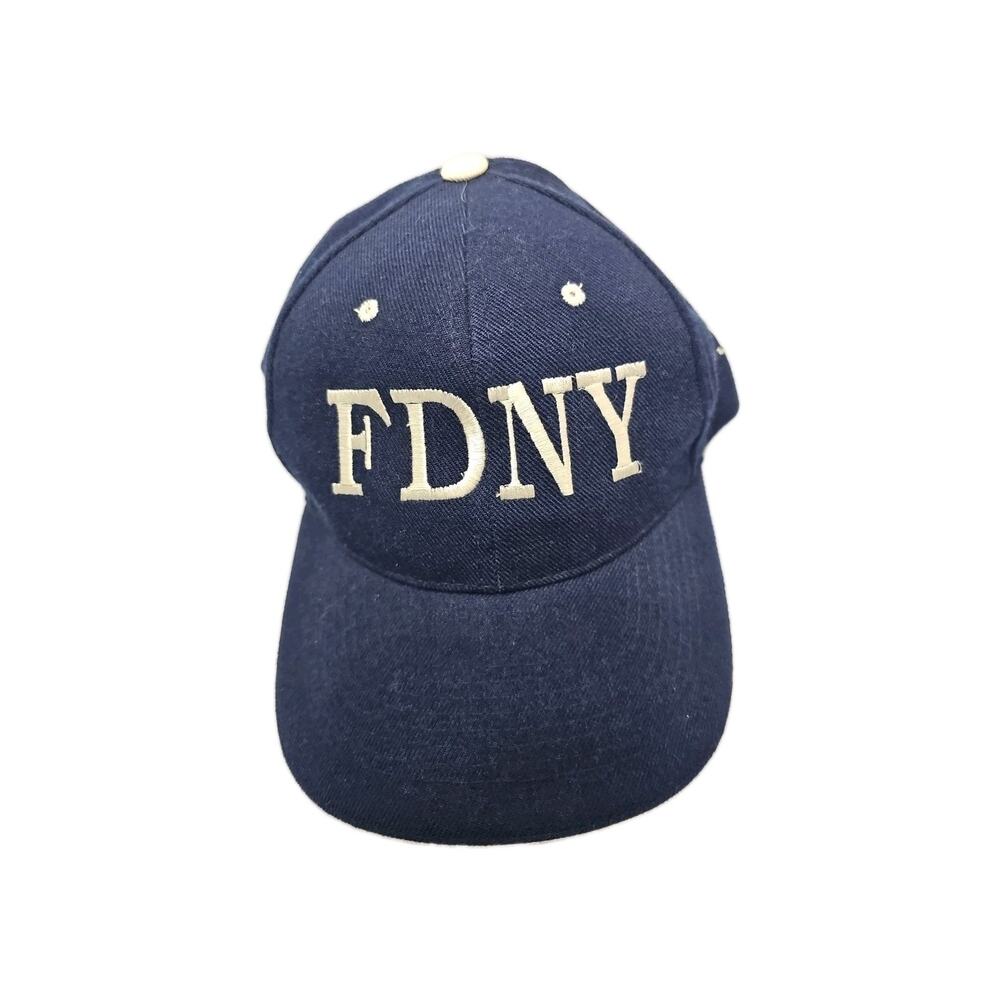FDNY 911 SM CAPS BLUE ADJUSTABLE STRAPBACK CAP HAT Memorial Embroidered Logo